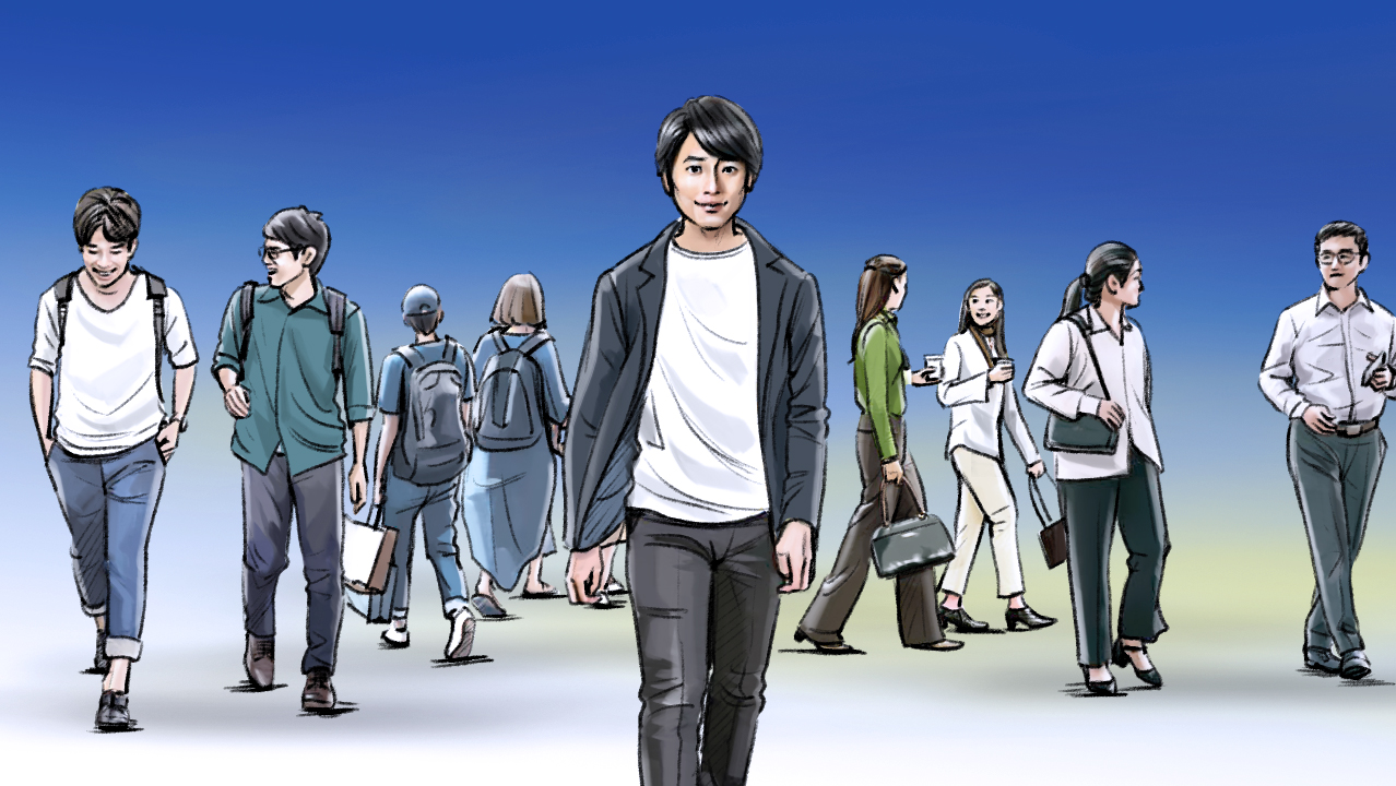 カラーコンテ　男性タレント