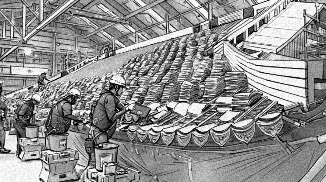 モノクロコンテ　人物　男性