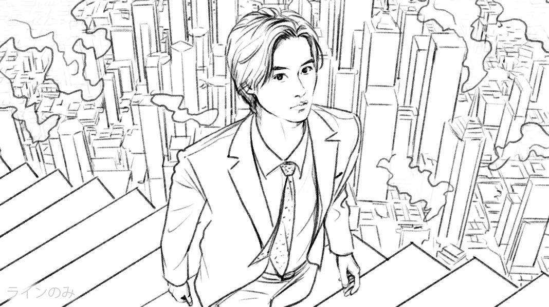 モノクロコンテ　男性タレント